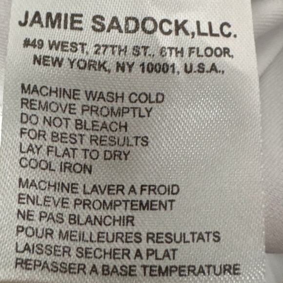 Jamie Sadock Women's Golf Shirt White Silver Hardware Loose Fit Size XL Athlete - Picture 8 of 9